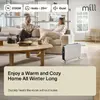 Mill SG2000LED Electric Convector Heater, 2000W, White, IPX4, for rooms up to 28 m², 3 power levels, and LED thermostat Photo 6
