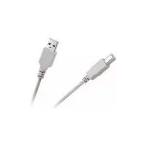 USB A–B kabelis printeriem Brackton 1,8 m, balts, Type A uz Type B