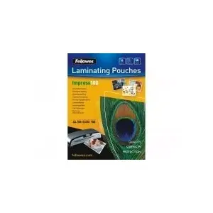 Laminator pouches Fellowes A4 100 pcs, 100 µm glossy, translucent white