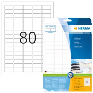 Самоклеящаяся этикетка HERMA Labels Premium A4 35.6x16.9 мм