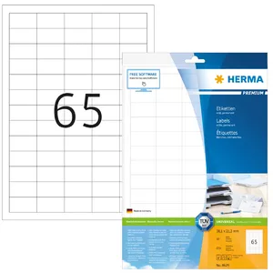 Самоклеящаяся этикетка HERMA Labels Premium A4 38.1x21.2 mm