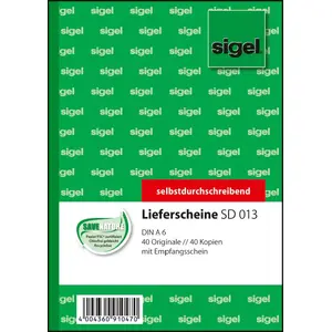 Business Form Sigel SD013 Green A6 80 Sheets
