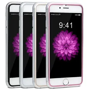 Tempered Glass screen protector REMAX for Apple iPhone 6 / 6S — full-face with metal frame, Gold