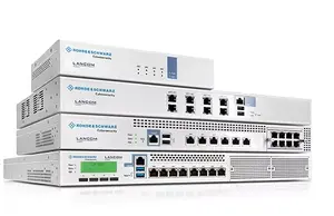 Lancom Systems UF-100 aparatūras ugunsmūris ar 3,8 Gbit/s Caurlaidi, 0,43 Gbit/s VPN Caurlaidi un Atbalstu līdz 30 Lietotājiem