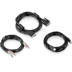 Trendnet TK-CD15 KVM kabelis ar USB tastatūras un peles pieslēgvietu un DVI-I video pieslēgvietu 4.5 m melns