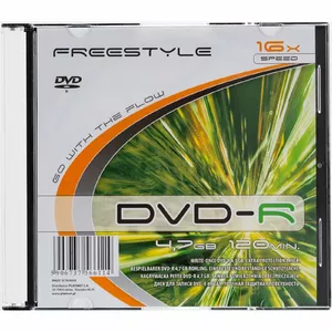 Optical Disc DVD‑R OMEGA Freestyle 4.7GB 16x slim — single‑layer recordable disc
