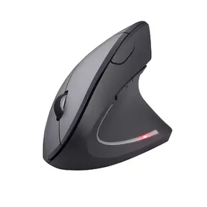 Trust Verto Wireless Vertical Office Mouse Right-hand Optical 1600 DPI Black with 6 Buttons and Scroll Wheel