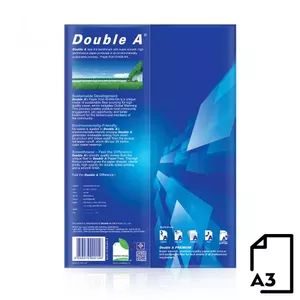 Paper double a A3 80 g/m² 500 sheets — A3 copy paper, 80gsm, pack of 500