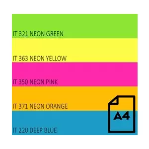 Colored Neon Paper Double A DA-Rainbow4-75g A4 — 100 sheets, 75 g/m²
