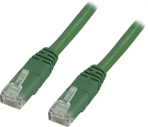 Сетевой патч-корд DELTACO G05-TP Cat5e U/UTP RJ-45 штекер-штекер позолоченные контакты зеленый 0.5 м