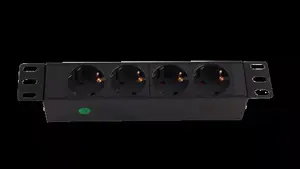 Barošanas sadales bloks 1U PDU-10-4-SW 10 collu ar 4 kontaktligzdām