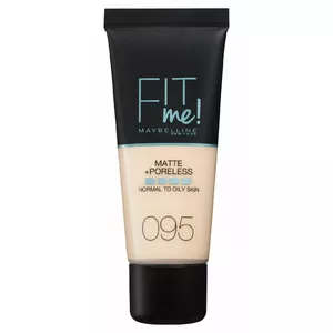 Šķidrais tonālais kosmētikas līdzeklis Maybelline Fit Me Matte & Poreless tonis Fair Porcelain (95), matēts efekts
