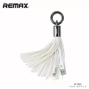 USB Micro-B Cable Remax RC-053m/WH, White, Micro USB connector, braided cord with tassels