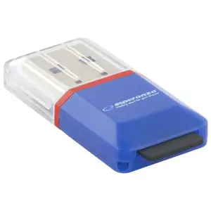Kārtu lasītājs Esperanza EA134B USB 2.0 Zils Sudrabs Caurspīdīgs