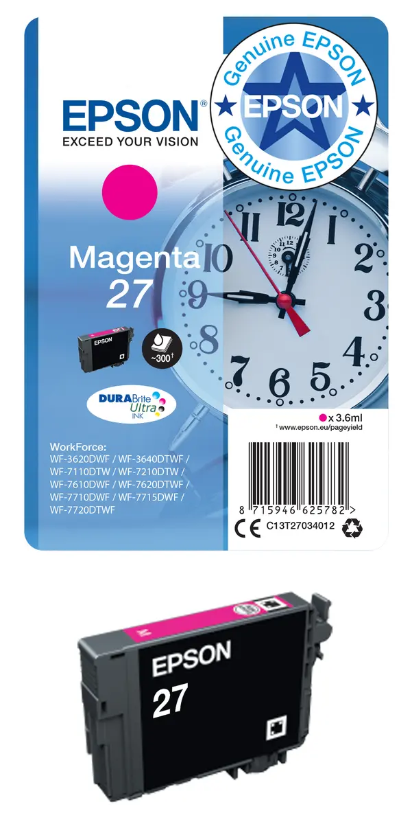 Черный картридж Epson 27XL DURABrite Ultra Photo 11
