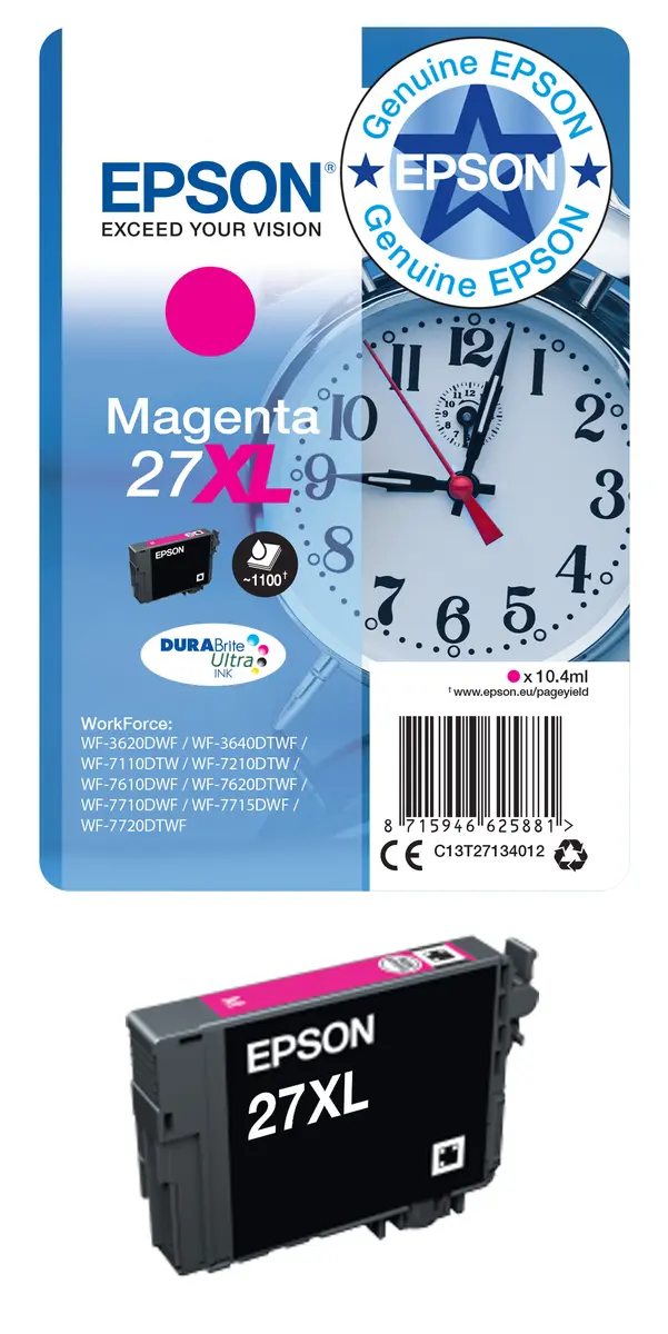 Черный картридж Epson 27XL DURABrite Ultra Photo 12