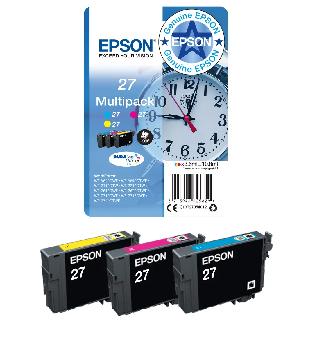 Черный картридж Epson 27XL DURABrite Ultra Photo 13