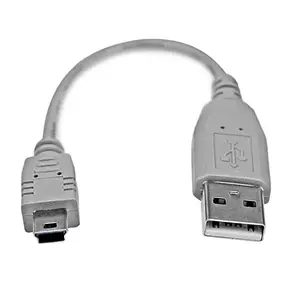 StarTech USB 2.0 Cable A to Mini B Male to Male 0.152 m Grey USB2HABM6IN