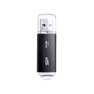 USB zibatmiņa Silicon Power 64 GB USB Type-A 3.2 Gen 1 Blaze B02, melna, ar vāciņu