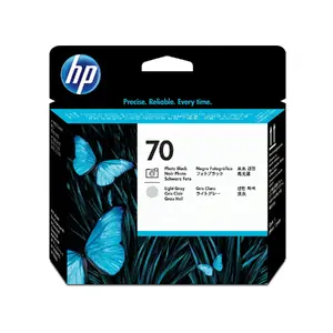 HP 70 Photo Black and Light Gray DesignJet Printhead for HP DesignJet Z2100, Z3100 and Z3200 Photo Printer series using Thermal inkjet technology