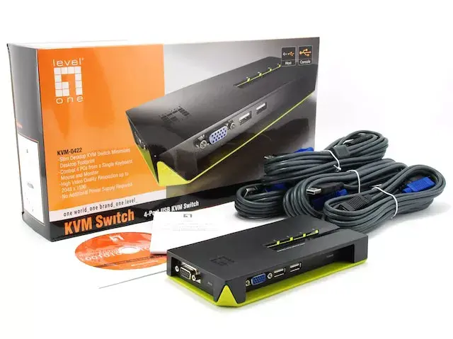 KVM slēdzis LevelOne 4-Port USB VGA KVM-0422 Photo 3