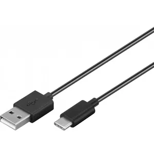 USB datu kabelis GOOBAY 59122, USB A uz USB C, USB 2.0, 2 m, melns