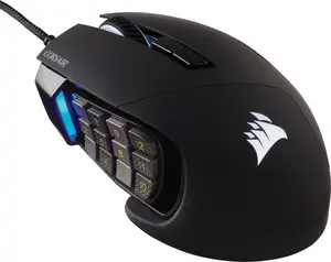 Игровая мышь Corsair Scimitar RGB Elite для правой руки оптическая USB Type-A 18000 DPI черная 17 кнопок