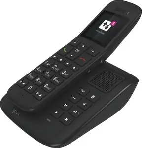 DECT mājas telefons Telekom Sinus A 32 — bezvadu klausule, skaļrunis, zvanu identifikācija, atbildētājs, 200 ierakstu tālruņu grāmata, ebene