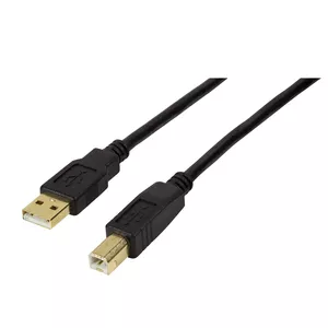 USB kabelis LogiLink UA0265 USB 2.0 15m USB A USB B melns