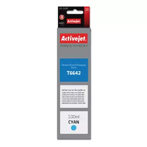 Картридж ActiveJet AE-664C совместимый для Epson T6642, голубой (Cyan), краска на основе красителя, 100 мл, повышенной емкости XL