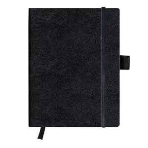 Herlitz 11155843 rakstāmpiezīmju klade ar 96 lapām, rūtiņu līnējumu, 80 g/m² papīra blīvumu un melnu vienkrāsainu vāku