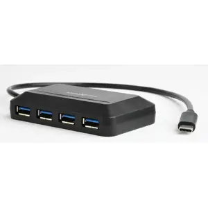 USB hub Maxxter ACT-HUB3C-4P USB 3.2 Gen 1 Type-A 5000 Mbit/s Melns