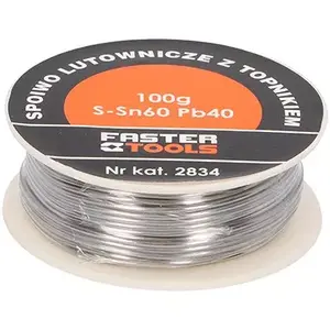 Solder Wire faster tools Lodalva S‑Sn60Pb40 1.0 mm 100 g — leaded solder