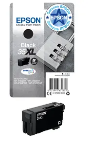Epson 35XL Melna tintes kasetne DURABrite Ultra pigmenta tinte liela ietilpība 41.2 ml 2600 lapas