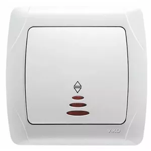 Vienpolu slēdzis Viko by Panasonic Carmen 9056 1063 ar indikatoru