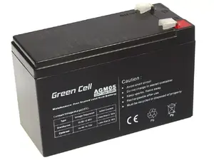 UPS akumulators Green Cell AGM05 — 12 V 7.2 Ah Sealed Lead Acid (VRLA), 95 mm aug., 151×65 mm, 2.15 kg