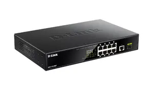 D-Link DGS-1010MP nepārvaldāms Gigabit Ethernet komutators ar 8 PoE portiem un 1 SFP portu