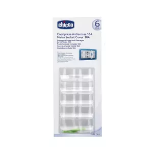 Baby pacifier set CHICCO 64082.30 translucent, pack of 10, includes 2 holders