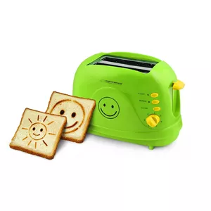 Countertop electric toaster ESPERANZA EKT003, 2-slice, 750W, 7 browning levels, defrost, removable crumb tray, green