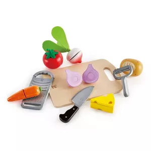 Rotaļu virtuves komplekts Hape COOKING ESSENTIALS — daudzkrāsu rotaļu piederumi