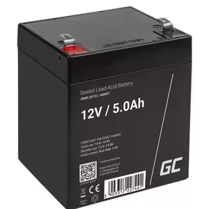 UPS akumulators Green Cell AGM27 — 12 V 5 Ah Sealed Lead Acid (VRLA), 1 gab., 101×70×90 mm, 1,5 kg