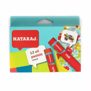 Eļļas pasteļi Nataraj 90 mm 24 krāsas – komplekts ar 24 eļļas pasteļiem, 90 mm garums