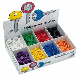 Atslēgu riņķi WEDO dažādās krāsās, modelis 200-02533, komplekts ar metāla dalāmiem riņķiem