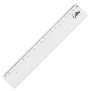 Ruler FORPUS 20 cm transparent — clear plastic straightedge for measuring and drawing