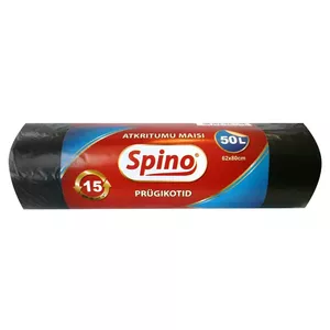 Atkritumu maisi Multipack 50L, 15 gab., 12 µm HDPE, melni