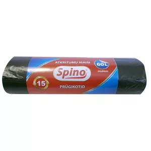 Atkritumu maisi Multipack SPINO 60 L 15 gab. 12 µm HDPE melni