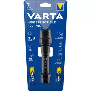 Varta Indestructible F20 Pro Melns Rokas lukturis LED 6 W 350 lm Alumīnijs IP67