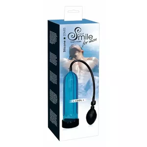 Ledus sūknis dzimumloceklim Sweet Smile modelis 05038940000 — zils caurspīdīgs cilindrs 24 cm, iekš. Ø 6,4 cm, silikona uzmava Ø 3,1 cm