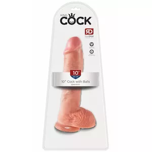 Фаллоимитатор King Cock PVC Black — реалистичный PVC, присоска, длина 25,4 см, Ø 5,1 см
