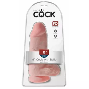 Фаллоимитатор king cock KC Chubby Light силикон оттенок кожи — длина 22,9 см, вводимая 17,5 см, Ø 7,6 см, присоска